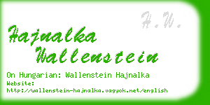 hajnalka wallenstein business card
